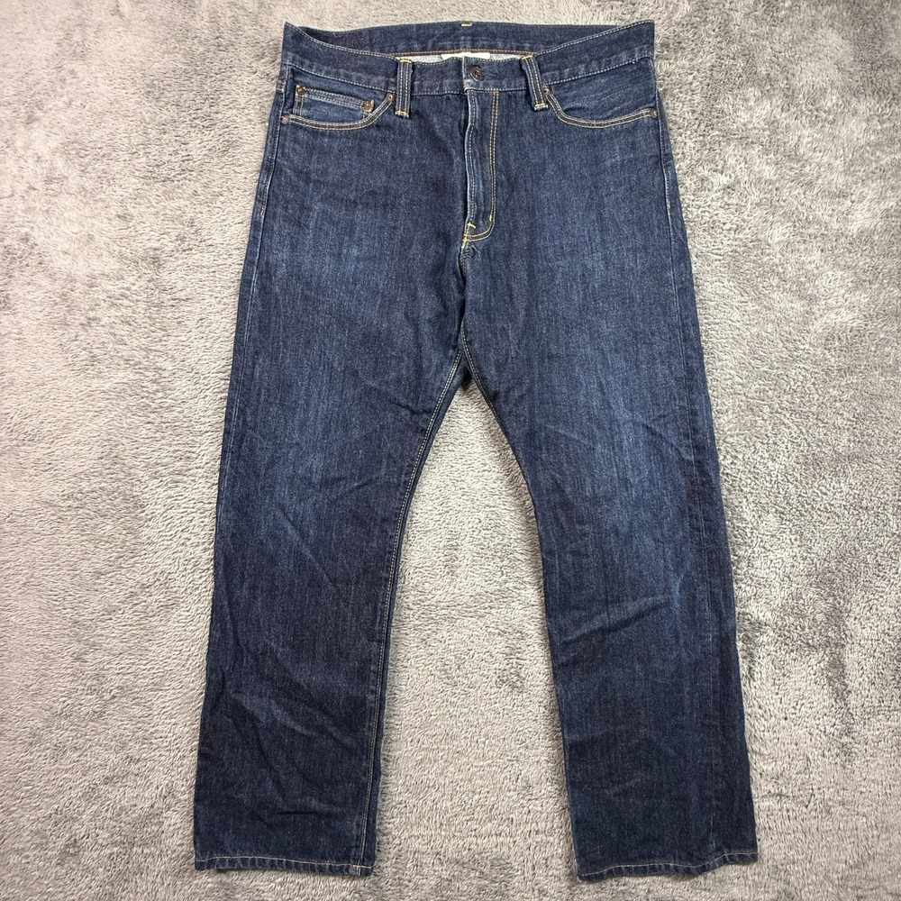 Back Number Nippon Japanese Denim Jeans Dark Wash Mens 33x30 Straight